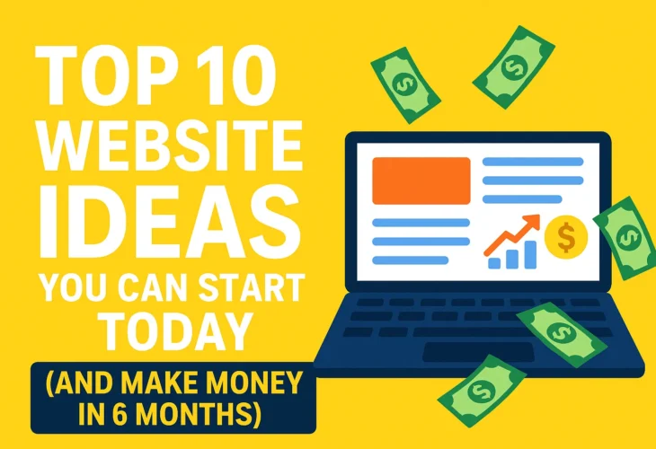 Top 10 Profitable Website Ideas to Start in 2025 (Earn Money in 6 Months)